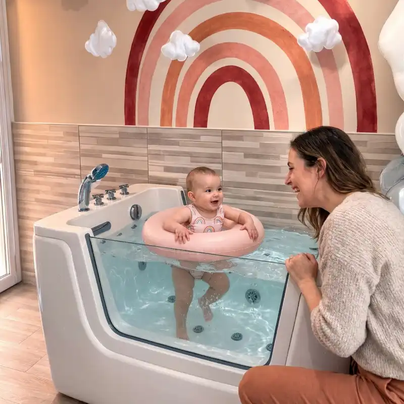 Séance d'éveil sensoriel en espace Snoezelen et atelier de massage bébé à Caudry dans le Cambrésis